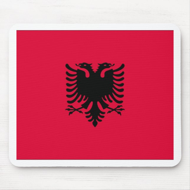 Albanian Flag Mouse Mat (Front)