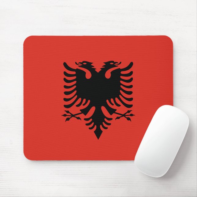 Albanian flag mouse mat (With Mouse)