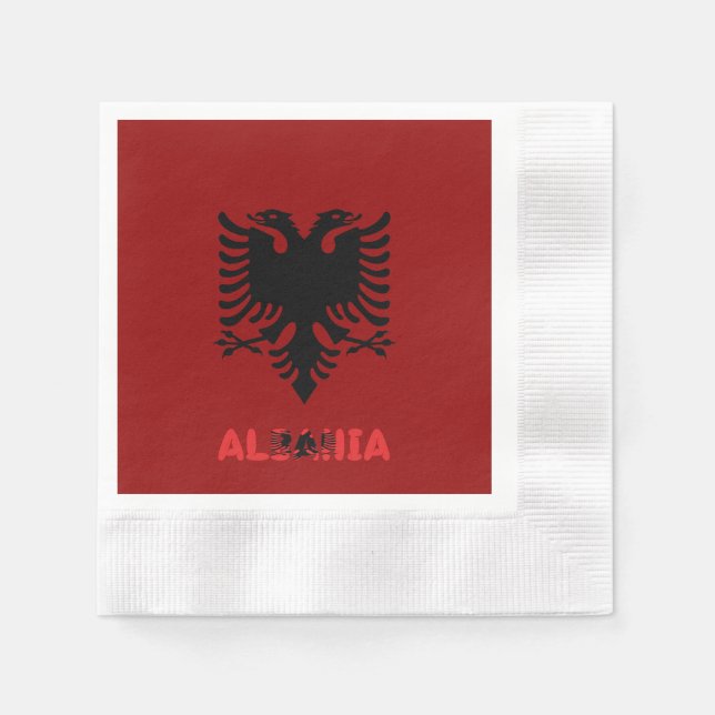 Albanian flag        napkin (Front)