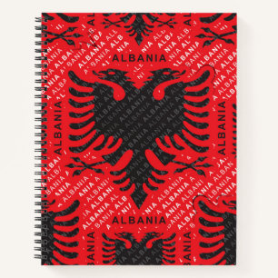 Albanian flag pattern 2 notebook