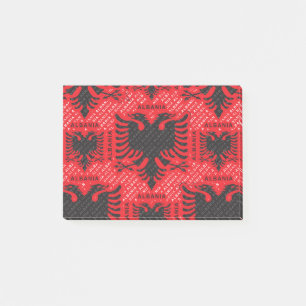 Albanian flag pattern 2 post-it notes