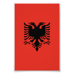 Albanian flag photo print