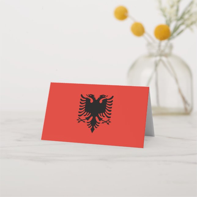 Albanian flag place card (Front)