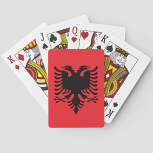Albanian flag playing cards