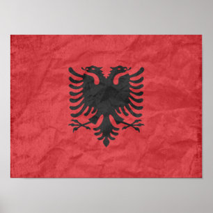 Albanian Flag Poster