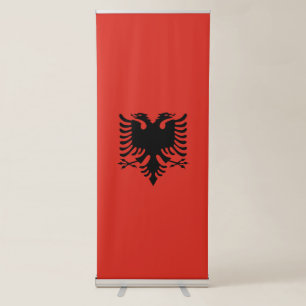 Albanian flag retractable banner