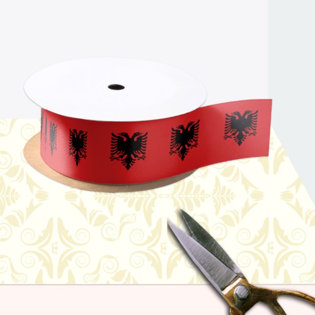 Albanian Flag ribbon, Albania fashion /sports Satin Ribbon (Creator Uploaded)