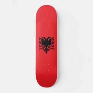 Albanian flag skateboard