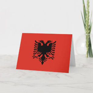 Albanian flag thank you card