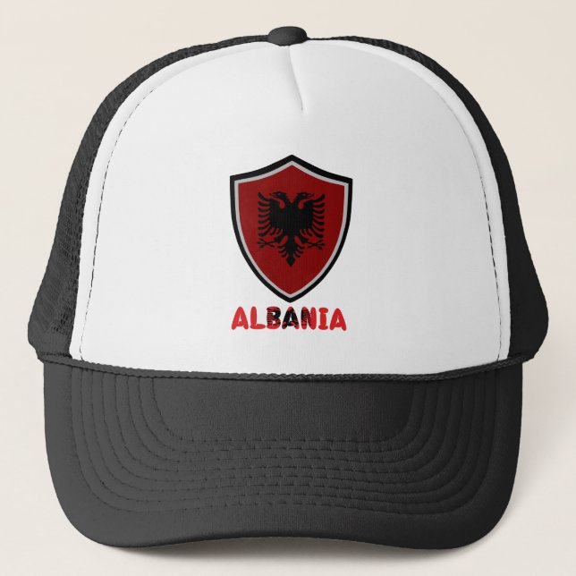 Albanian flag trucker hat (Front)