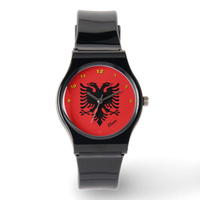Albanian Flag watch, Albania fashion /sports Watch (Front)