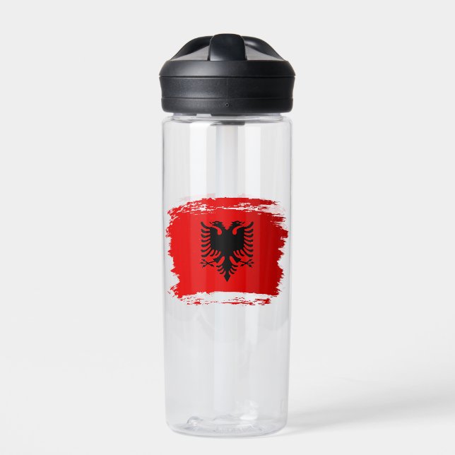 Albanian flag water bottle (Front)