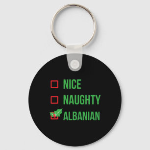 Albanian Funny Albania Pajama Christmas 1  Key Ring