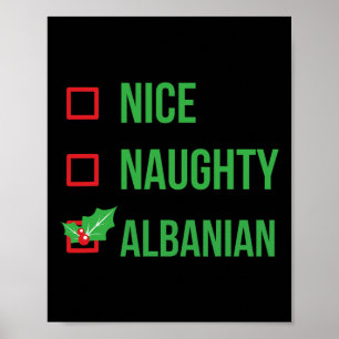 Albanian Funny Albania Pajama Christmas 1  Poster