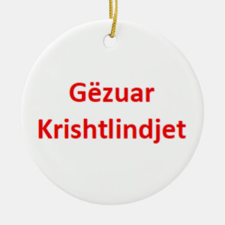 albanian gëzuar krishtlindjet ceramic tree decoration