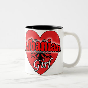 Albanian Girl Two-Tone Coffee Mug