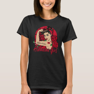 Albanian Girl Unbreakable Albanian Flag Strong Wom T-Shirt