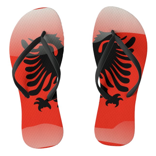 Albanian glossy flag flip flops (Footbed)