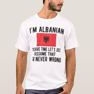 Albanian Heritage Albania Roots Albanian Flag T-Shirt