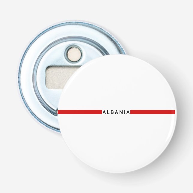 Albanian minimalistic flag bottle opener (Front)
