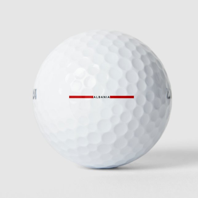 Albanian minimalistic flag golf balls (Front)