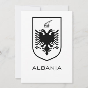 Albanian National Coat of Arms Heritage Ink Invitation