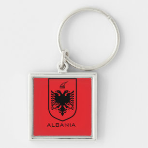 Albanian National Coat of Arms Heritage Ink Key Ring