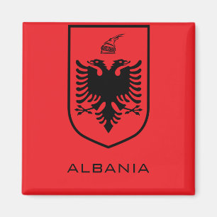 Albanian National Coat of Arms Heritage Ink Magnet