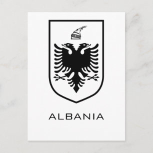 Albanian National Coat of Arms Heritage Ink Postcard