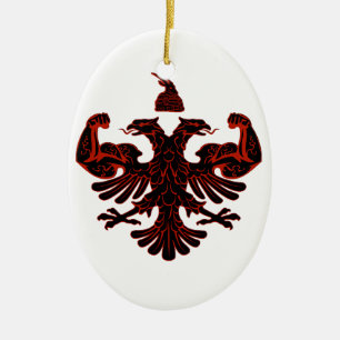 Albanian Power Ceramic Tree Decoration