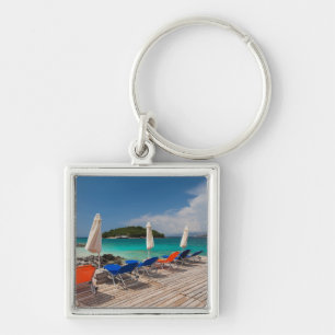 Albanian Riviera, Ksamil, town beachfront Key Ring