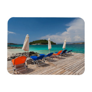 Albanian Riviera, Ksamil, town beachfront Magnet