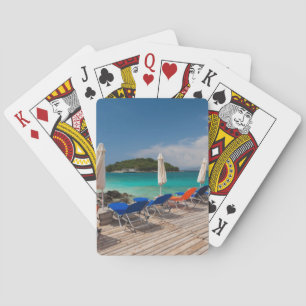 Albanian Riviera, Ksamil, town beachfront Playing Cards