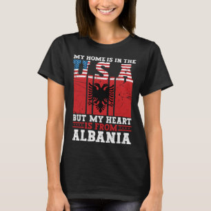 Albanian Roots American Flag Albania Heritage 1 T-Shirt