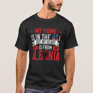 Albanian Roots American Flag Albania Heritage 1 T-Shirt
