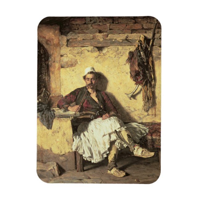 Albanian Sentinel Resting (Arnaueti) (oil on canva Magnet (Vertical)