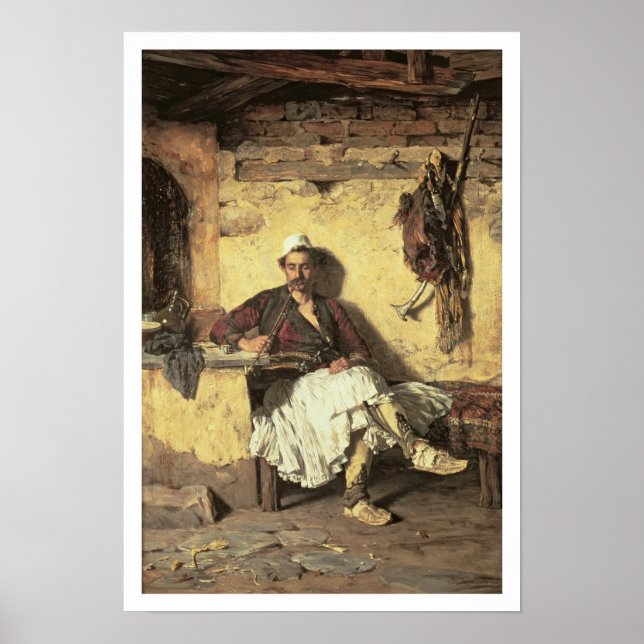 Albanian Sentinel Resting (Arnaueti) (oil on canva Poster (Front)
