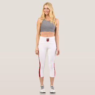 Albanian stripes flag capri leggings