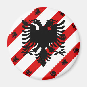 Albanian stripes flag magnet