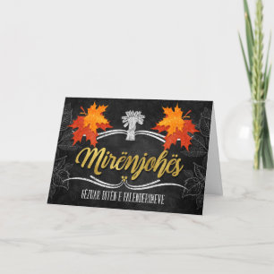 Albanian Thanksgiving Grateful Belssings Autumn Holiday Card