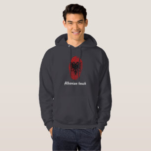 Albanian touch fingerprint flag hoodie