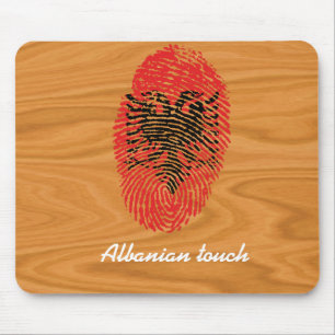 Albanian touch fingerprint flag mouse mat