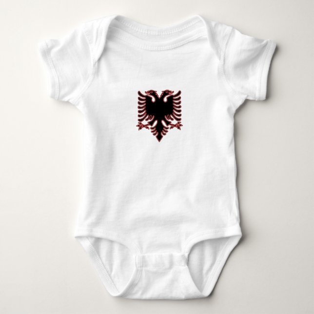 Albanian two-headed eagle baby bodysuit (Front)