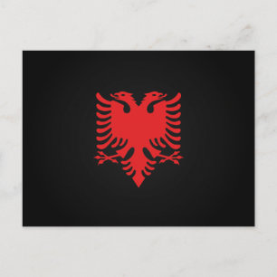 Albanian two-headed eagle postcard