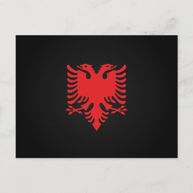 Albanian two-headed eagle postcard (Front)