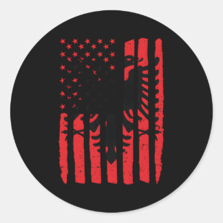 Albanian Usa Flag Kosovo Albanians Classic Round Sticker