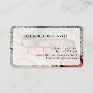 ALBANIL/ BRICKLAYER Business card editable