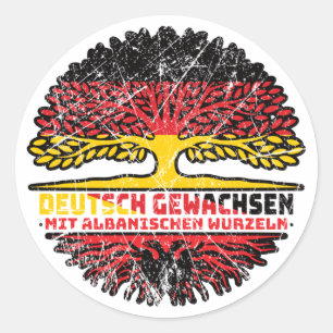 Albanisch Deutsch Deutschland Baum Wurzel Classic Round Sticker