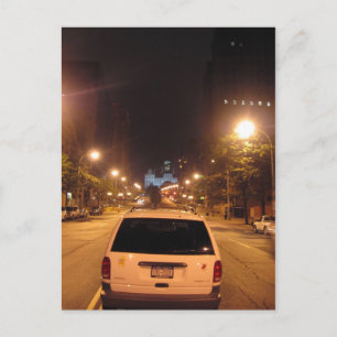 albany at night: state street hill postcard