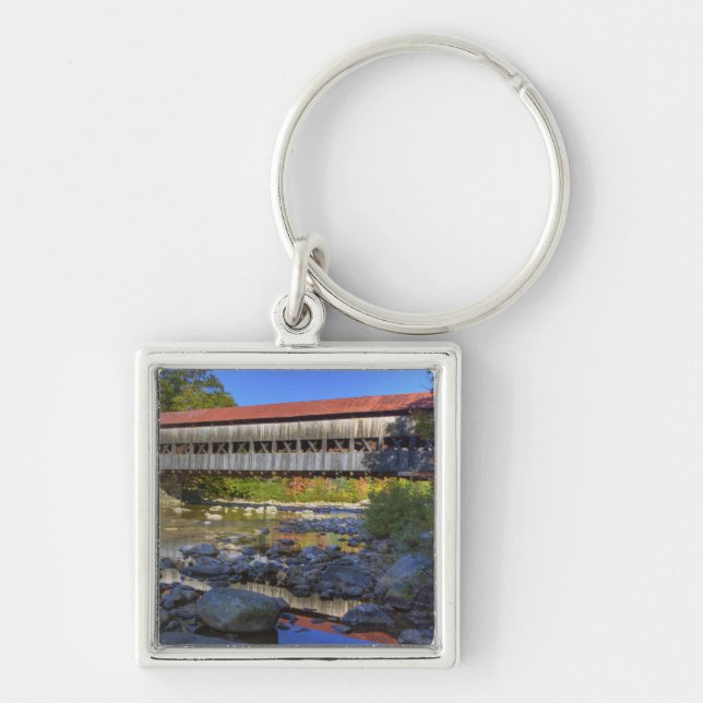 Albany covered bridge over Swift River, White Key Ring (Front)